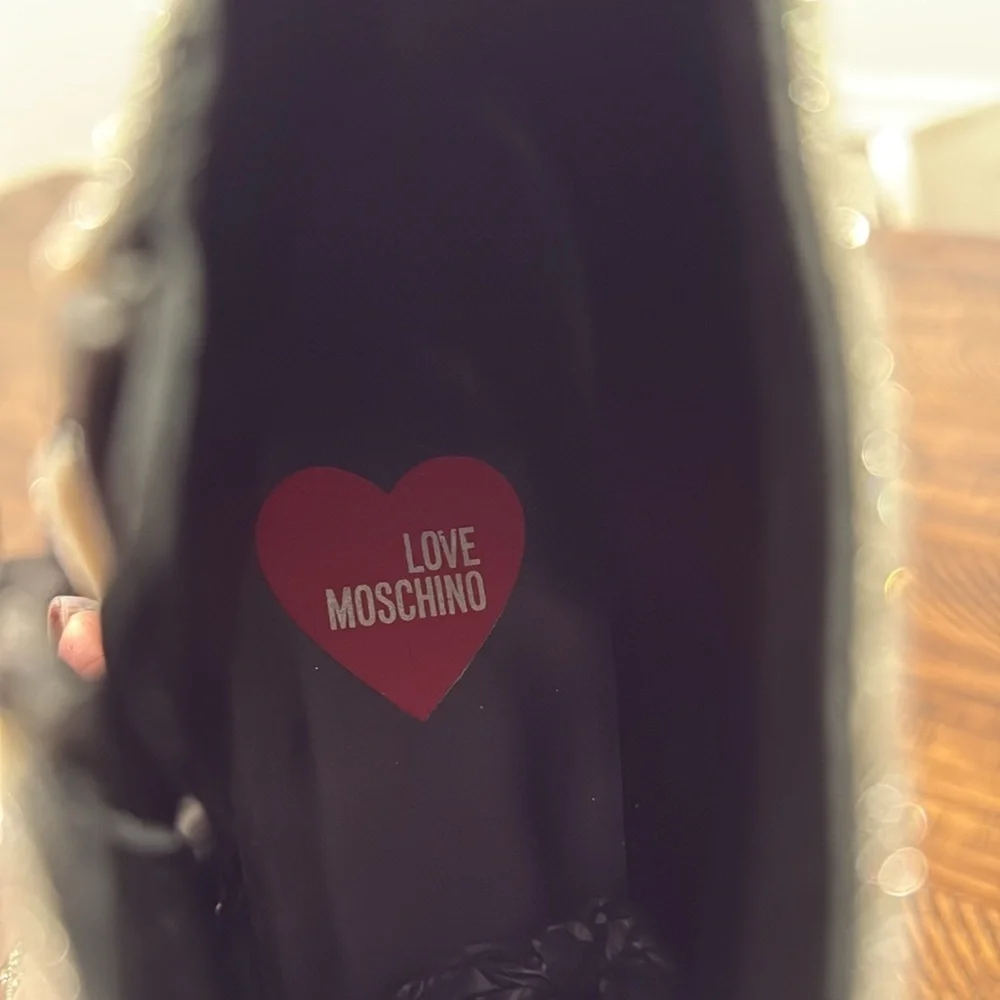 Love Moschino Glitter Argento Ankle Boots